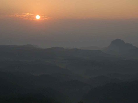 Sunset view from Dhoopgarh, the highest peak in Satpura